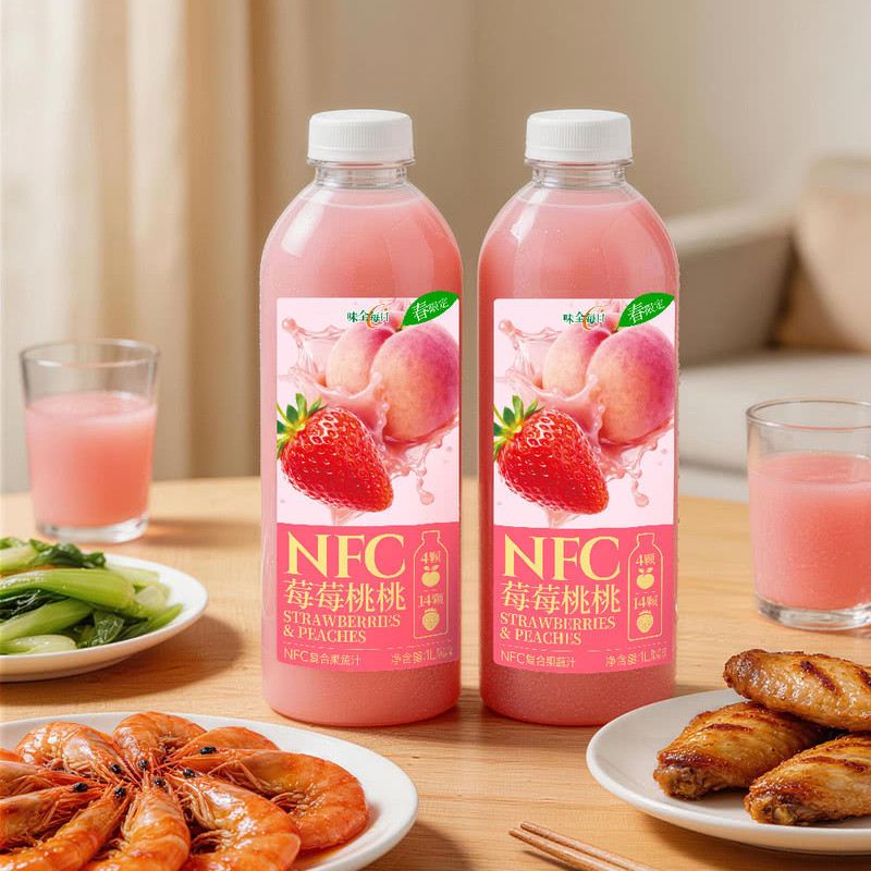 山姆味全NFC莓莓桃桃复合果蔬汁苹果汁桃汁草莓汁红甜菜果汁饮料