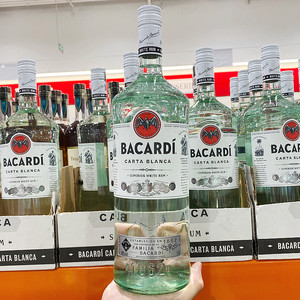 Costco开市客意大利进口Bacardi百加得白朗姆酒鸡尾调基洋酒1.5升