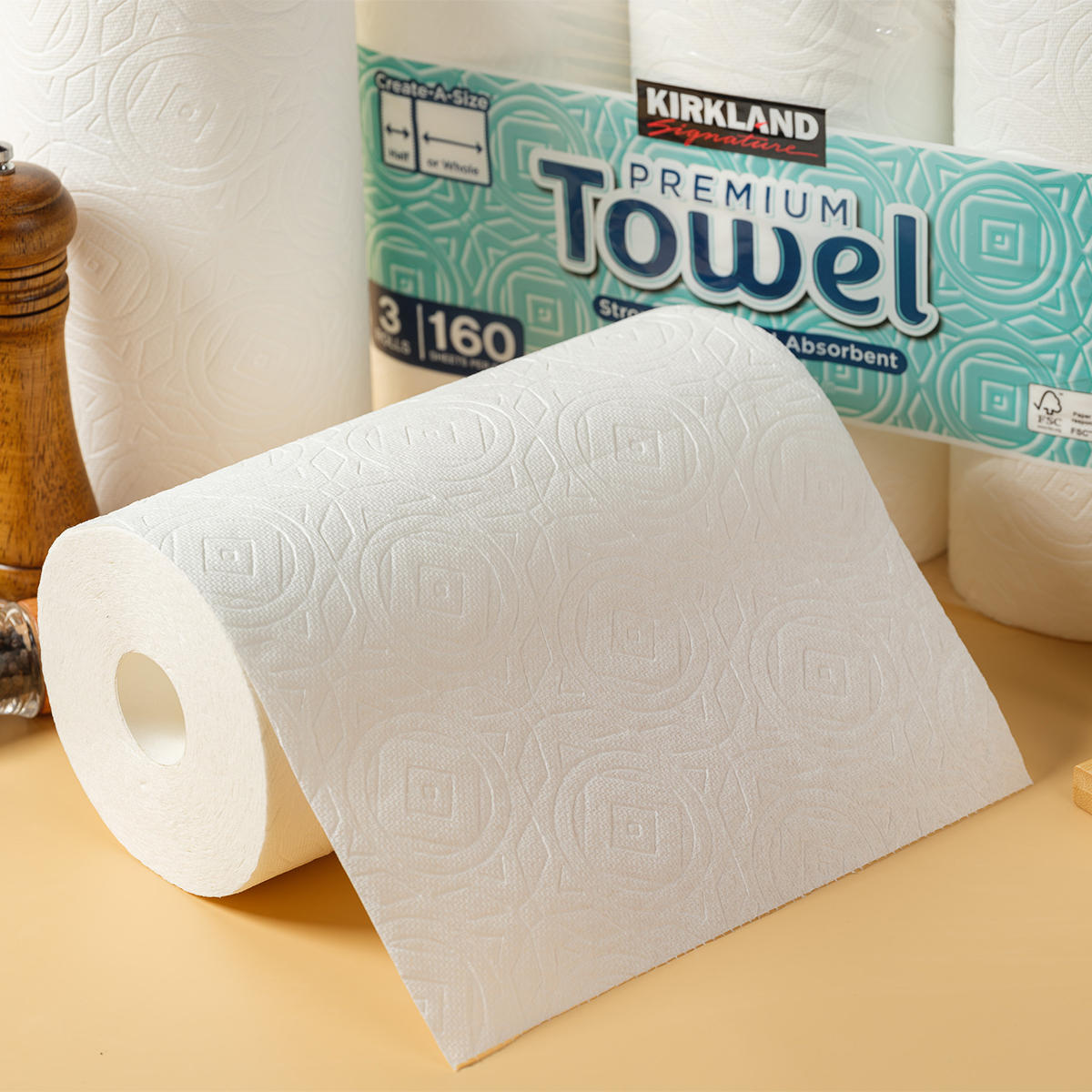 COSTCO日本进口多用厨房清洁纸巾160张12卷纸吸水擦除油污不易破