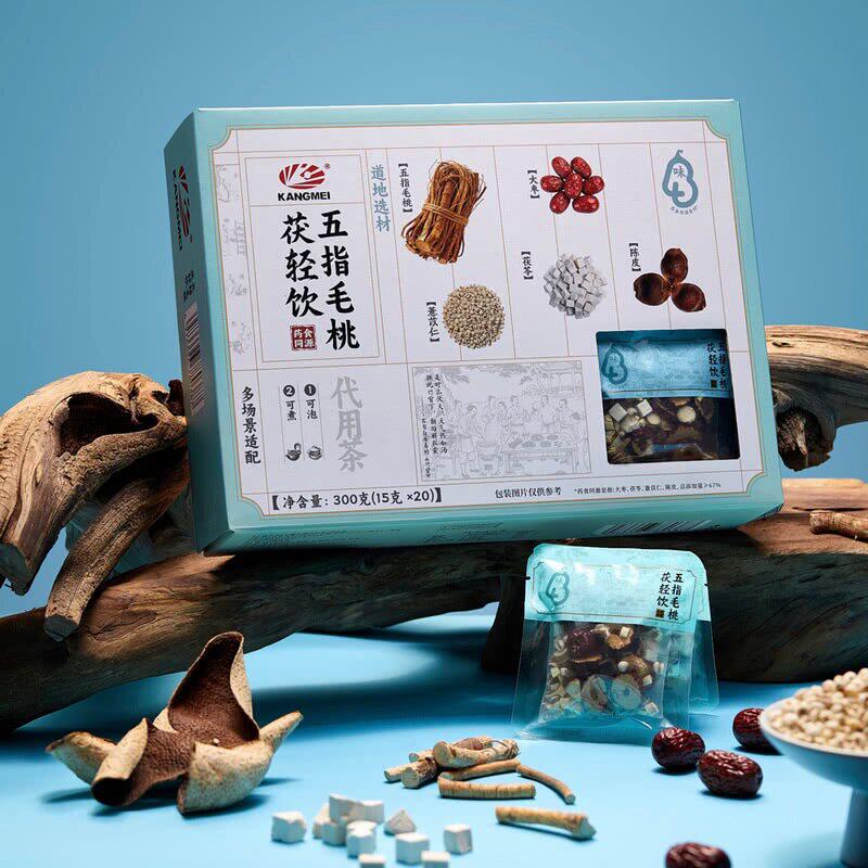 山姆康美五指毛桃茯清饮茯苓薏苡仁大枣陈皮4种药食同源耐泡味美