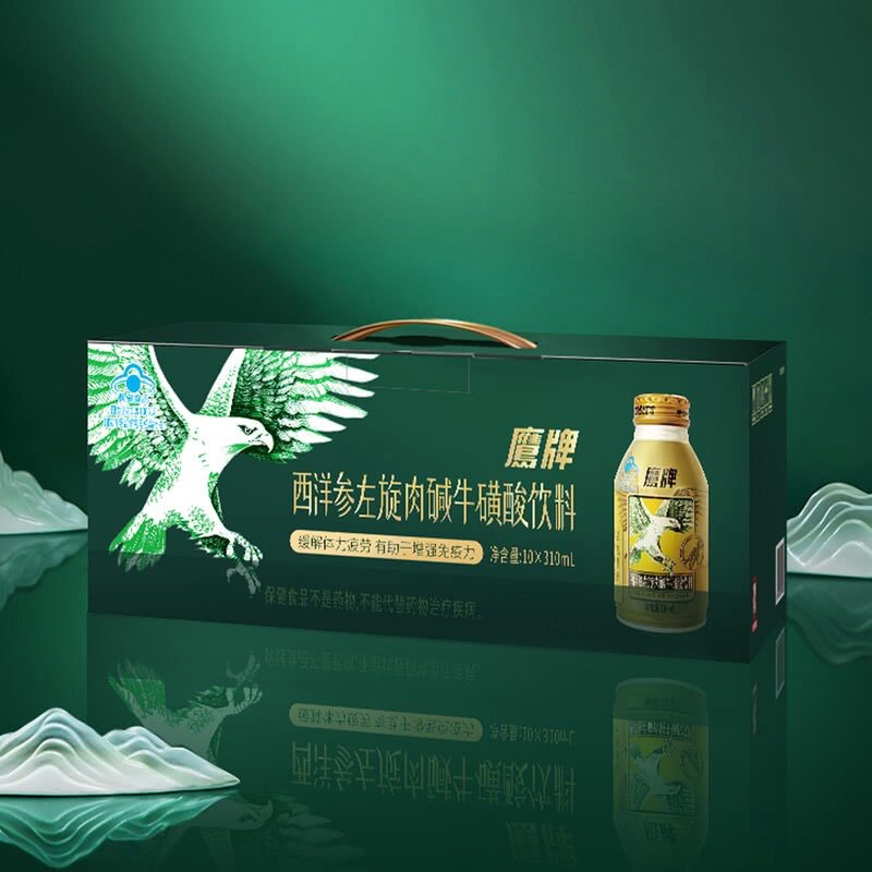 山姆鹰牌西洋参左旋肉碱牛磺酸饮料蓝帽子认证保健品