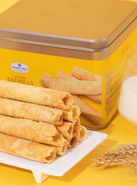山姆会员店进口黄油鸡蛋卷608g超市酥脆奶香铁盒糕点双层保护零食