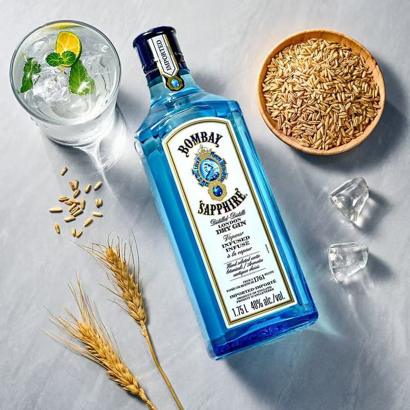山姆英国进口孟买蓝宝石金酒超大瓶1.75L金汤力Gin酒鸡尾酒基洋酒