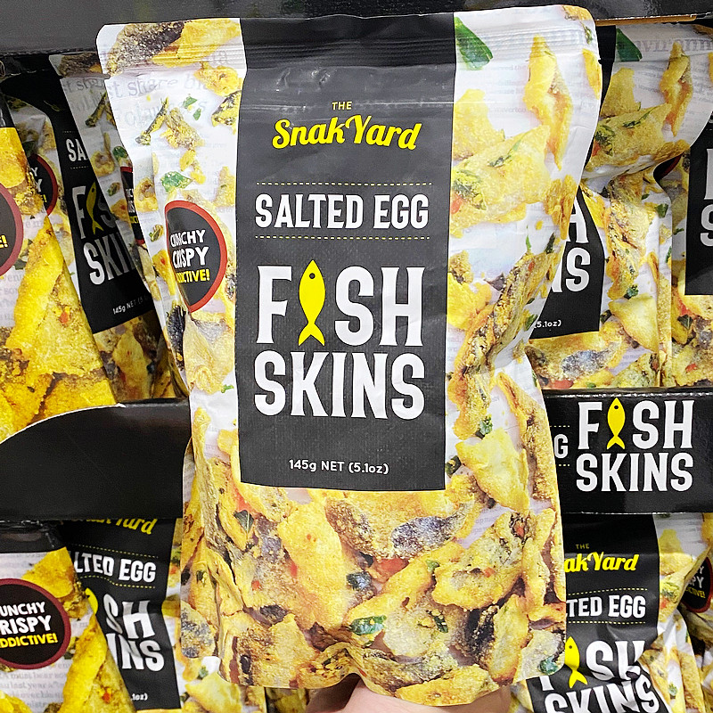 泰国进口Snakyard香脆咸蛋黄鱼皮酥脆鱼皮小零食即食