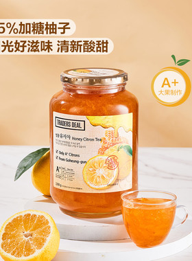 山姆韩国进口traders deal蜂蜜柚子茶75%加糖冲饮水果肉饮料茶酱