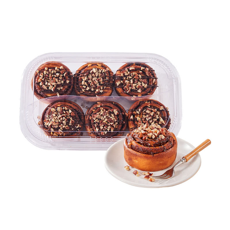 山姆代购进口层层坚果碧根果榛子肉桂卷面包早餐巧克力面包下午茶