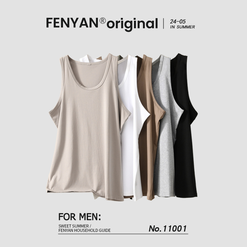 男士睡衣单件上衣背心无袖内衣