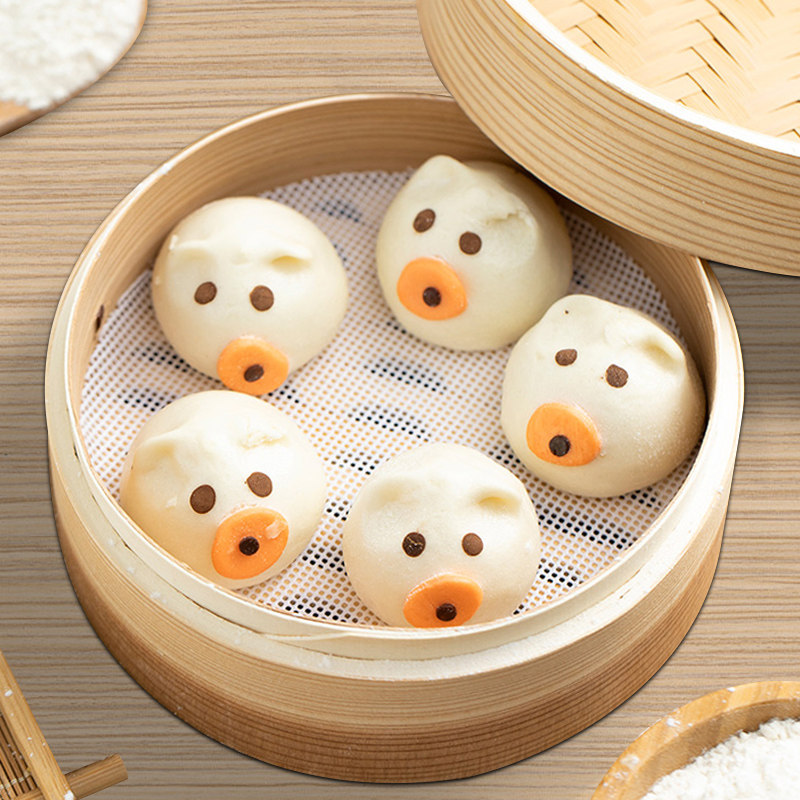 法焙客硅胶蒸笼垫26cm圆形馒头包子蒸笼布不沾笼屉布2张烘焙家用