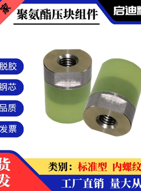 WIZ51聚氨酯防撞压块减震标准内螺纹不锈钢气缸缓冲包胶螺丝URLH