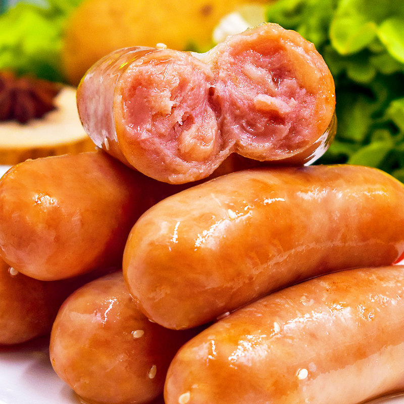 大红门火山石烤肠500g香肠热狗肠台湾风味地道烤肠原味黑胡椒味