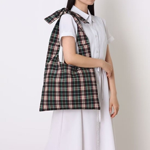 EARTH MADE日本原厂真品复古潮牌森女文艺条纹尼龙布女单肩斜挎包