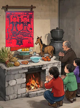 宣纸印制 灶王爷 门神 土地爷 保生大帝 洒金宣纸 年画版画贴画