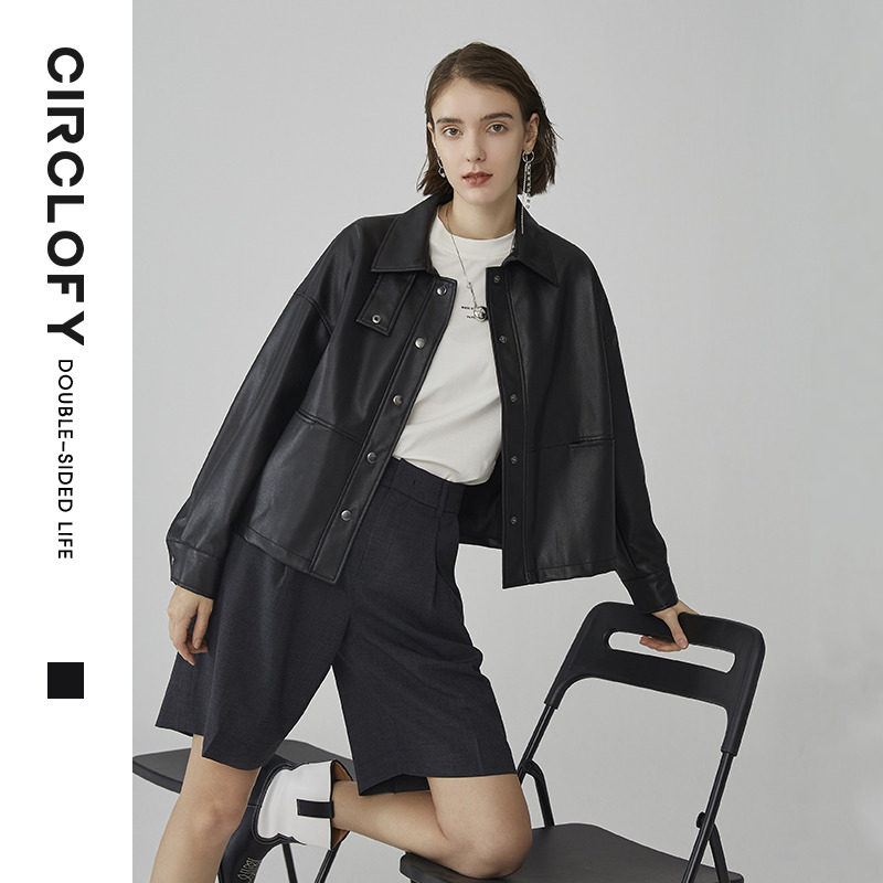 阿cir黑色皮衣小外套女春秋短款2020新款爆款机车皮夹克帅气欧美