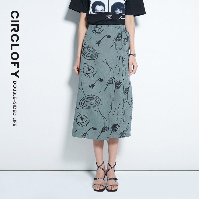 阿cir 系帶壹片式半身裙子女高腰2021夏新款韓版中長款不規則裹裙在類目 女裝/女士精品, 半身裙中 - 來自Buy2taobao.com提供專業的淘寶代購服務