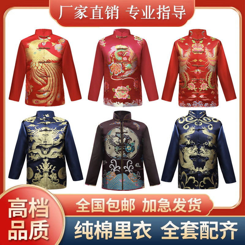 寿老衣女男全套女士纯棉寿终衣服高档老年人男士唐装送老衣七件套