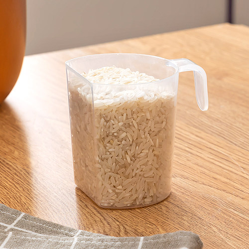 家用量米杯带刻度厨房PP塑料舀米小量杯电饭锅盛米杯计量杯通用
