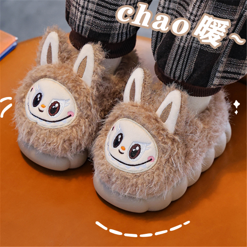 儿童包根棉鞋男童居家秋冬季防滑拉布布女孩2025新款宝宝亲子棉拖