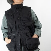 CE日系工装 DOOITT 马甲特种面料复古兜袋90%白鸭绒背心