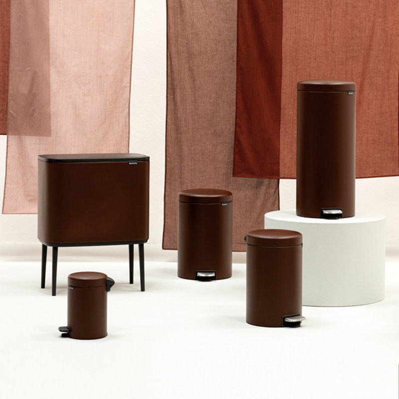 brabantia柏宾士脚踏式垃圾桶比利时进口家用卧室厨房桶矿物棕