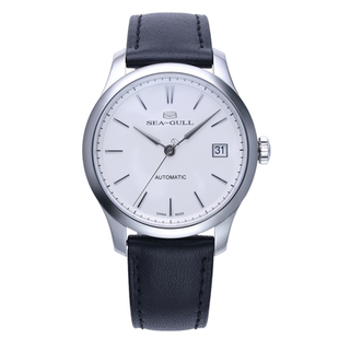 海鸥表厂庆70周年纪念设计师系列18K金LOGO超薄自动机械男表1041