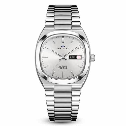 海鸥复古双历方形中性自动机械表