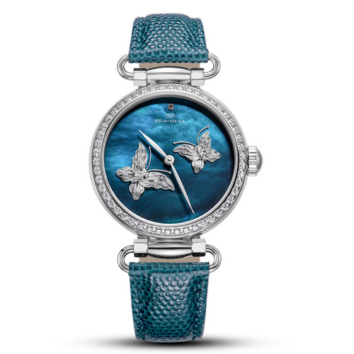 海鸥手表艺术家系列簪花银花丝