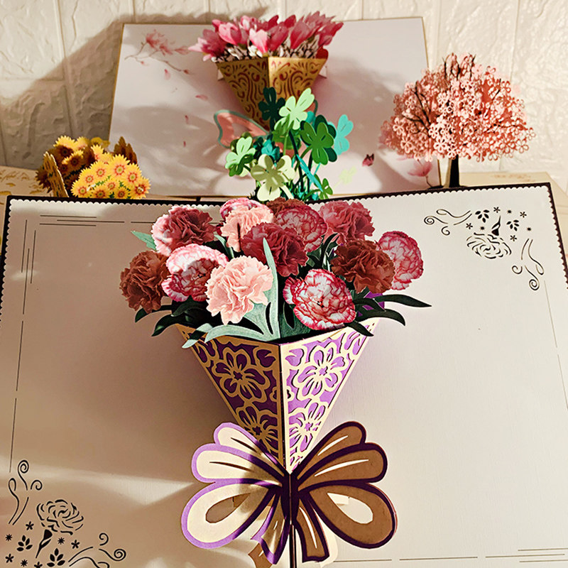 立体花贺卡价格 立体花贺卡图片 星期三