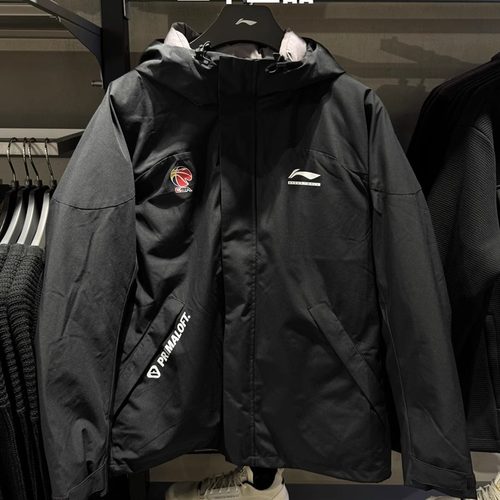 李宁三合一外套男CBA篮球系列2025年冬季新款休闲保暖棉服AWBV013