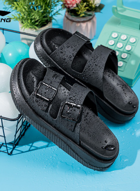 李宁CLAP拖鞋男鞋夏季新款沙滩鞋防滑舒适凉拖户外外穿运动凉鞋