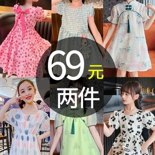 5到6至7女童8夏天小女孩子12儿童装洋气连衣裙子10夏季衣服装11岁
