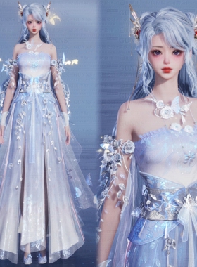 【4Gunns】诛仙世界服装染色 成女 天缘一心情衷染色【冰川】