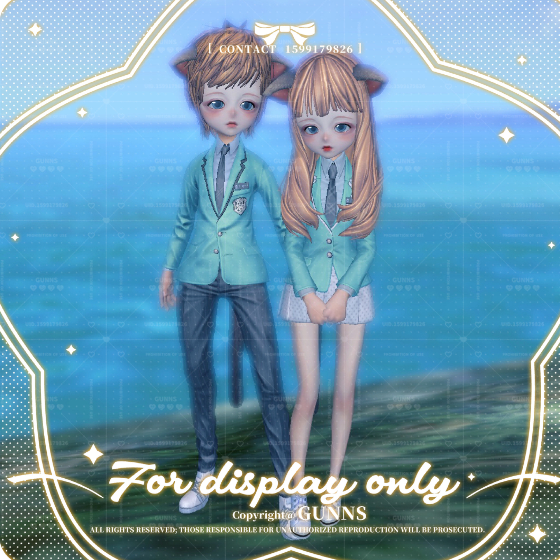 【4Gunns】剑灵游戏捏脸数据【虚幻三-灵族情侣-兔眠】私服捏脸