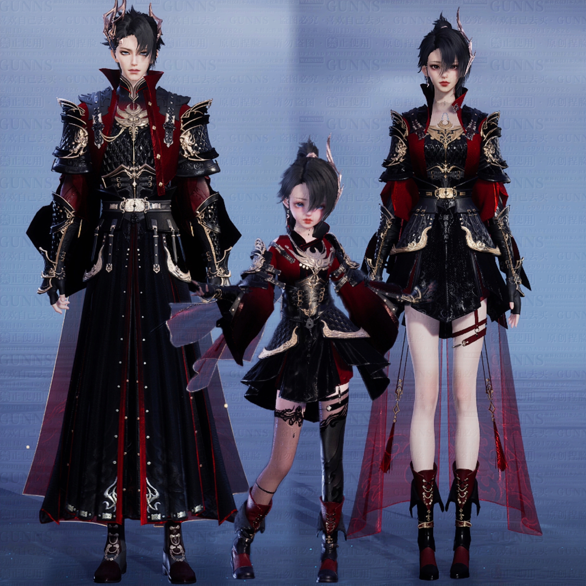 【4Gunns】诛仙世界服装染色 成男成女少女 沧溟正法诛邪 红武