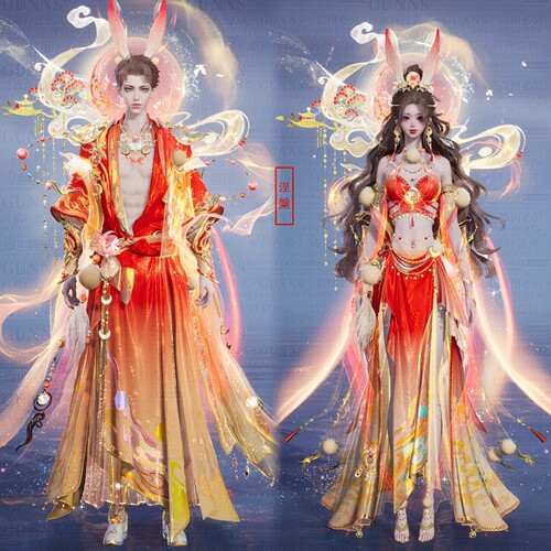 【4Gunns】诛仙世界服装染色 成女成男情侣款 云若一梦瑶台染色