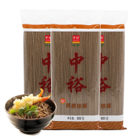 中裕面条荞麦面荞麦挂面800g*3粗粮杂粮营养荞麦早餐速食挂面面条