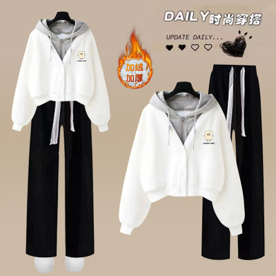 初中学生秋冬新款加绒加