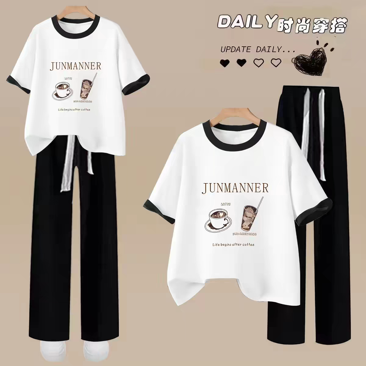女大童夏季短袖裤子套装