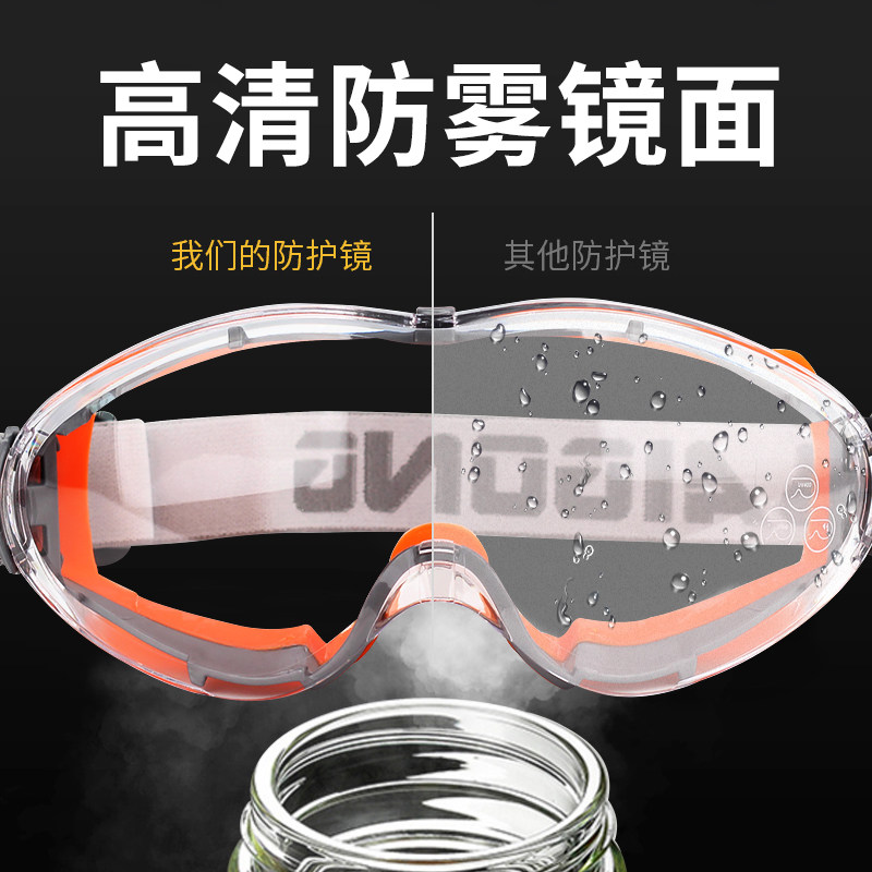全眼罩挡风骑行滑雪防护眼镜防尘防沙户外运动透明防雾男女护目镜
