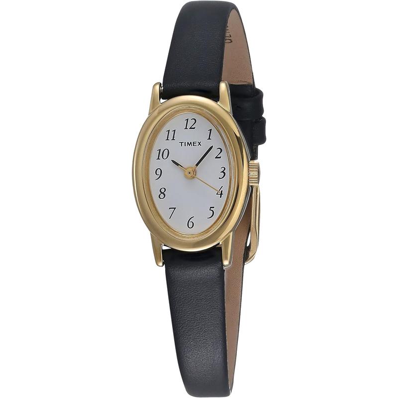 代购Timex/天美时女表椭圆表盘金壳轻奢时尚防水腕表