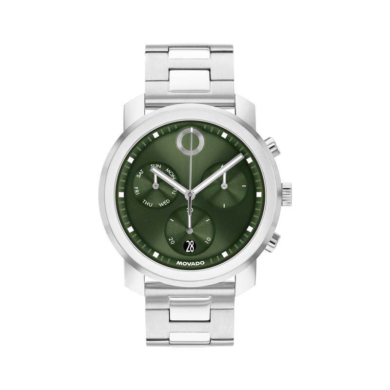 海外代购Movado/摩凡陀男士手表瑞士腕表计时码表日历显示钢带