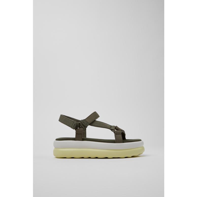 代购Camper女士凉鞋轻便透气舒适易穿脱绿色回收PET材质EVA鞋垫