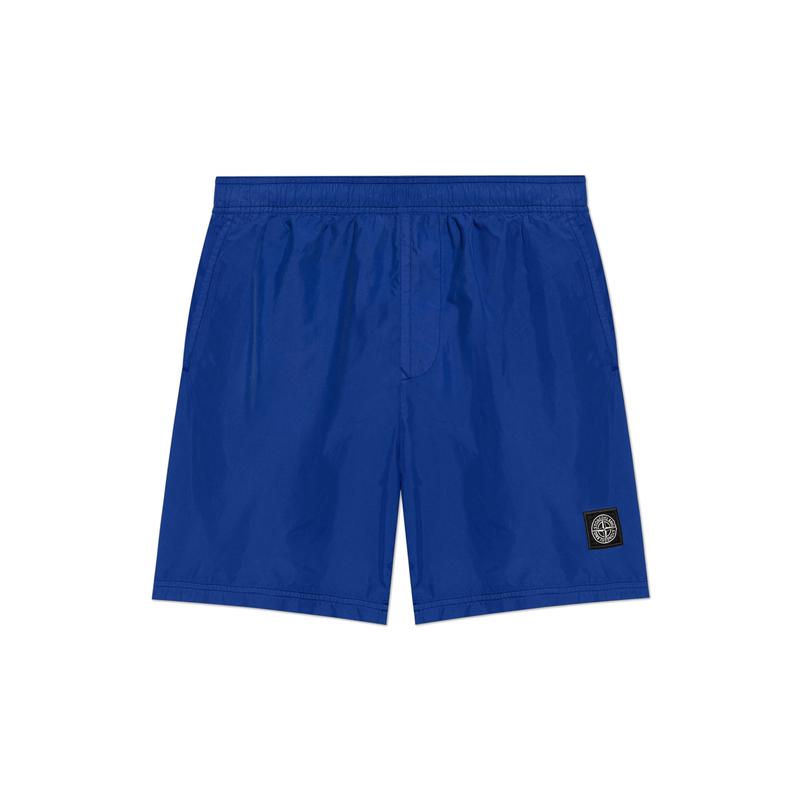 STONE ISLAND男式速干休闲裤经典蓝三口袋设计
