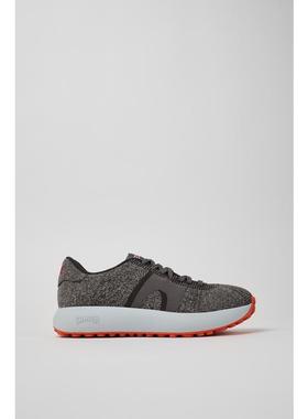 代购Camper男士运动鞋透气轻便吸汗缓震针织系带灰色橡胶EVA鞋底