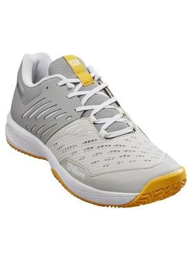 代购Wilson威尔胜男士网球鞋透气耐磨轻量防滑灰色黄色网面材质