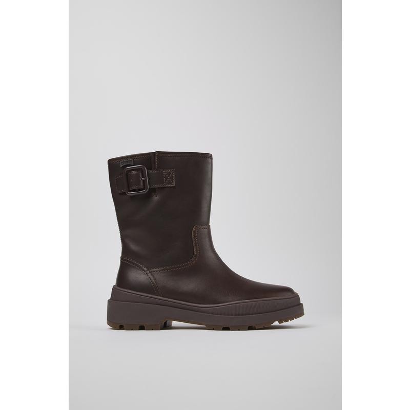 代购Camper女士短筒靴透气轻便防水耐用圆头系带扣带设计厚底