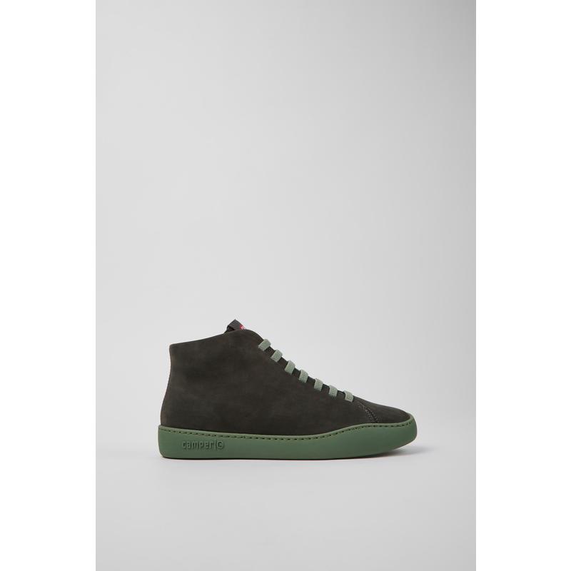 代购Camper女士高帮鞋透气吸汗轻便缓震灰色反绒皮系带EVA鞋底