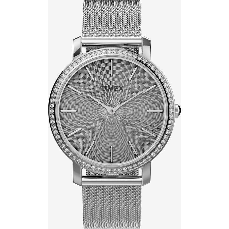 海外代购Timex/天美时女士手表欧美腕表精准计时折叠扣金属表壳