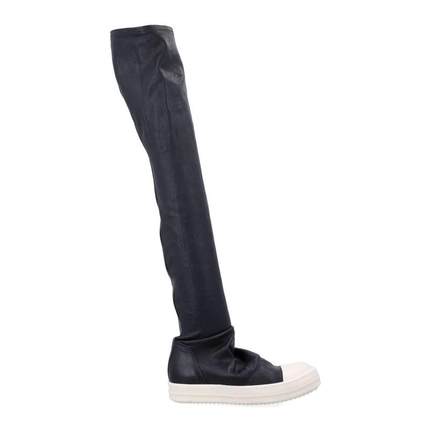 代购RICKOWENS过膝靴女舒适柔软拉伸设计易于穿脱独特风格高帮拼