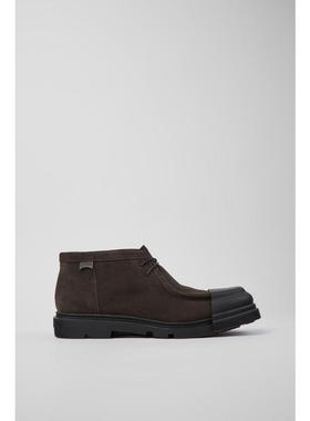 代购Camper男士切尔西靴透气吸汗轻便环保材质灰色反绒皮