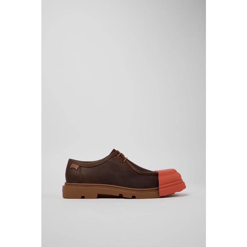 代购Camper男士乐福鞋透气软底轻便耐磨系带圆头厚底拼色